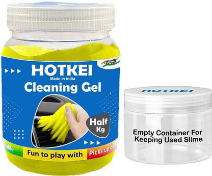 HOTKEI (500 gm) Half Kg Multipurpose Car Ac Vent Interior Dashboard Cleaning Cleaner Slime Gel Car Interior Reusable Cleaning Cleaner Vehicle Interior Cleaner