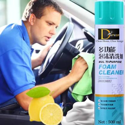 DURAZO Car Interior Cleaner with active Lemon Crux, Multipurpose Foam Cleaner Spray Car Interior Cleaner Multipurpose Foam Cleaner Spray Vehicle Interior Cleaner