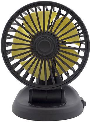 Furious3D Strong 12V Car Fan with 360° Head & Single Speed Airflow Car Interior Fan