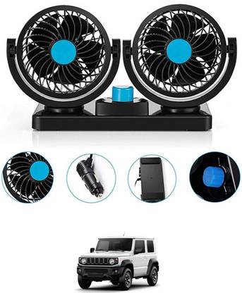 monolive 12V Dual Fan With 2 Speed & 360 Degree Rotatable Universal For Car-160 Car Interior Fan