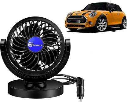 Selifaur Single Head 360 Degree High Speed Car Dashboard Fan - Mini Cooper Car Interior Fan