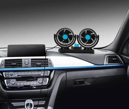 Mototrive StyLISH Car Fan 12V 360 Head 2 Speed Quiet Strong for All Auto Vehicles-Y0804 Car Interior Fan