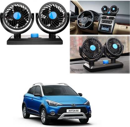SRPHERE Car Fan Dual Head 2 Speed Dashboard Cooling Fan for Hyundai i20 Active Car Interior Fan