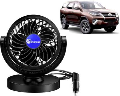 Selifaur Single Head 360 Degree High Speed Car Dashboard Fan - Fortuner 2016 Car Interior Fan