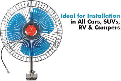 carempire 12 Volt 6" Fan for Car, Jeep,Truck,Auto, Caravan, Boat, Buses Car Interior Fan