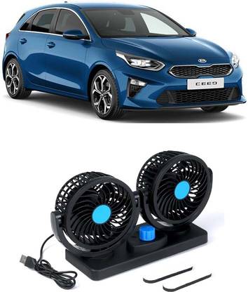AUTOGARH Portable 5V USB Dual Car Fan for Laptop, Desk & Car A-560 Car Interior Fan