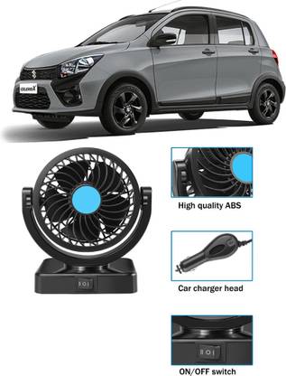 YUNEIK Cooling Car Fan 360 Degree Rotatable For vehicle-Y_314 Car Interior Fan