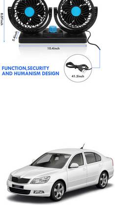 PRTEK Dual Head Fans,360 Degree Rotatable Cooling Fan forG4 Rexton Car Interior Fan