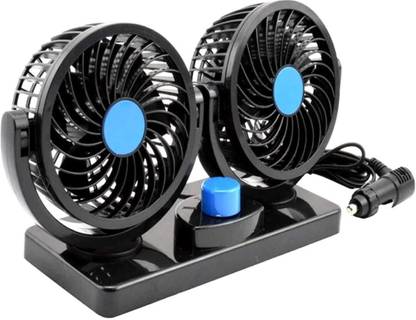 ASRYD Car Fan 12V 360 Head 2 Speed Quiet Strong for All Universal Cars Car Interior Fan