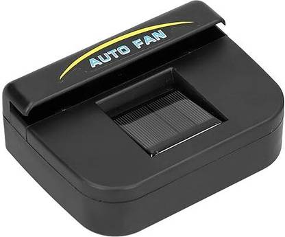 CLAPON Solar Powered Portable Car ventilation Auto Fan with Sealing Tape - Black Car Interior Fan