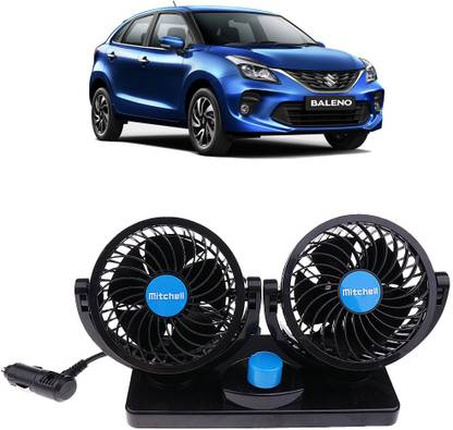 Bluedrum Car Fan 12V 360 Head 2 Speed Quiet Strong for All Auto Vehicles-B315 Car Interior Fan