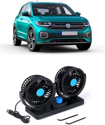 Dvis 5V USB Dual-Head Mini Fan D-1 Adjustable 5V USB Dual Head Car Fan for Laptop, Desk & Car D-287 Rechargeable Fan, USB Fan