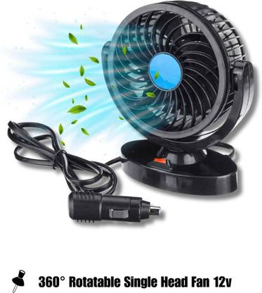 Fuzer Auto Car cooling ac Fan 360° Rotatable Fan Car Interior Fan