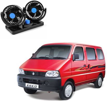 KARDECK Car Fan 12V 360 Degree Rotatable Dual Head 2 Speed Quiet Strong Dashboard Auto Cooling Air Fan for Eeco-F27 Car Interior Fan