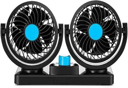 Ajeetech 100% Copper windding motor Mitchell 12Volt Extra cooling high speed 360 degee Car Interior Fan