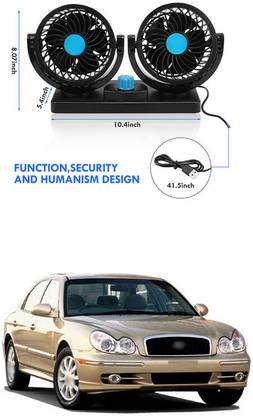 PRTEK Dual Head Fans,360 Degree Rotatable Cooling Fan forT-Cross Car Interior Fan