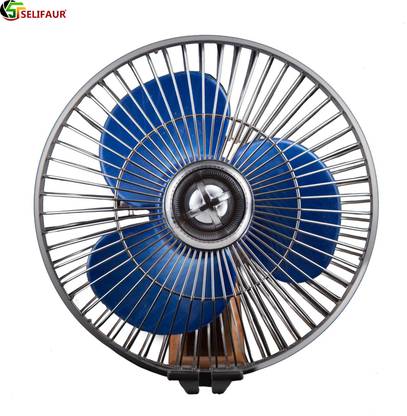 Selifaur 9 inch/12 volt Dc/ Full Metal Body Electric Fan for Car, Auto, Boat, Truck, Bus Car Interior Fan