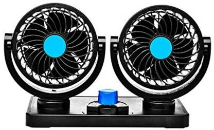 Pepino Best Car Cooling Fan 360° Rotatable Dual Heads Air Circulator Fan Car Interior Fan