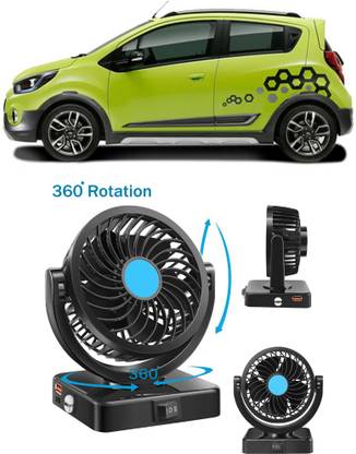 Enfield Works Car Fan With USB Charging 360 Degree Rotatable Fan-080 Car Interior Fan