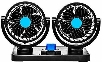 FieryFrost Car Fan Dual Head 2 Speed Strong Dashboard Auto Cooling Air Fan Car Car Interior Fan
