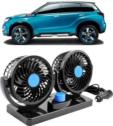 Amulite Car Fan 12V 360 Head 2 Speed Quiet Strong for All Auto Vehicles-Evl-273 Car Interior Fan