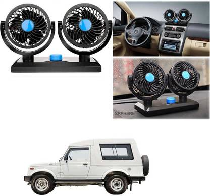 SRPHERE Car Fan Dual Head 2 Speed Dashboard Cooling Fan for Maruti Gypsy Car Interior Fan