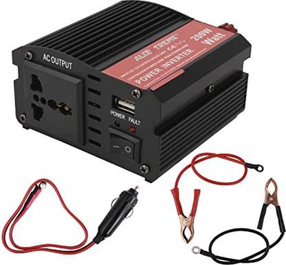 ALLEXTREME 200W Portable Power Inverte USB Port Charging DC to AC Output Socket Car Inverter