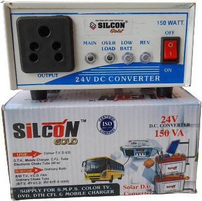 VOLTA INDIA 24V DC TO 220V AC 150W converter low/overload/rev. battery protected Car Inverter