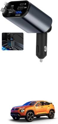 GONAMA Retractable Car Charger 4 in 1 Fast Car Phone Charger 120W With USB Type C sg212 Car Laptop Charger