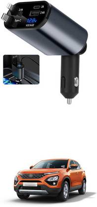 GONAMA Retractable Car Charger 4 in 1 Fast Car Phone Charger 120W With USB Type C sg213 Car Laptop Charger