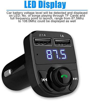 Provent v4.2 Car Bluetooth Device with FM Transmitter, Car Charger