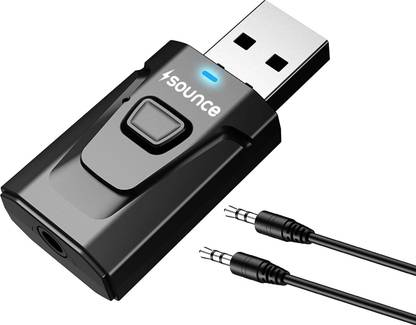 sounce v5.0 Car Bluetooth Device with 3.5mm Connector, Audio Receiver, Transmitter, Adapter Dongle