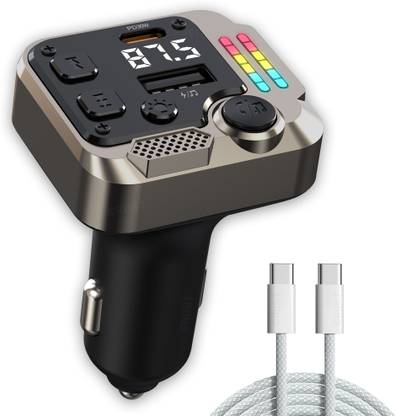 Crust v5.0 Car Bluetooth Device with FM Transmitter, Car Charger, Audio Receiver, MP3 Player, Adapter Dongle, USB Cable