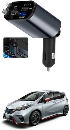 GONAMA Retractable Car Charger 4 in 1 Fast Car Phone Charger 120W With USB Type C sg189 Car Laptop Charger