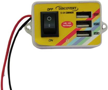 CRAZY SAMAN 12V/24V Auto Motorcycle 3 USB DC Charger for Truck, Minibus, Car etc. Car Laptop Charger