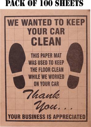 PlayKith Paper Disposable Paper Mat For  Universal For Car