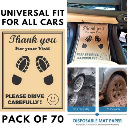 LION COVERS Paper Disposable Paper Mat For  Kia Universal For Car