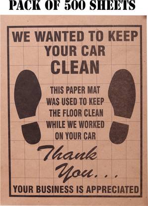 KGTech Paper Disposable Paper Mat For  Universal For Car