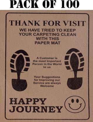 aksmit Paper Disposable Paper Mat For  Universal For Car