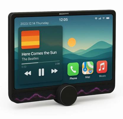 Modorwy QLED 10.4 inch 2K Diamond Carplay Android System 4GB+ 64GB ,Inbuilt Exhaust fan Car Stereo