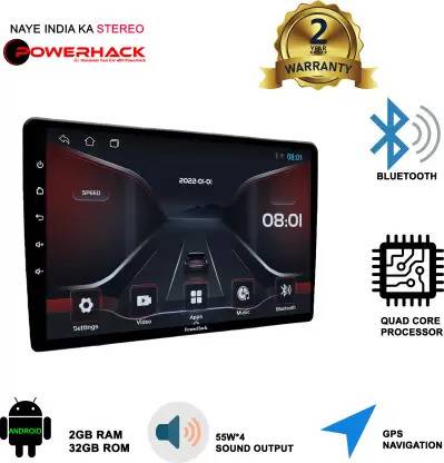 Powerhack 9 Inch Android Stereo Touch Screen Quad Core Processor 1080P HD Display Car Stereo
