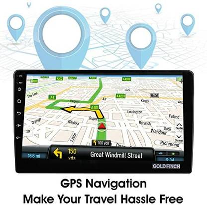 GOLDFINCH Audio 9 inch Full Touch Screen with GPS, Bluetooth, Navigation, Camera Support Car Stereo