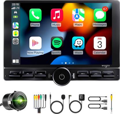Wagzo 2K Diamond Pianoseries CarPlay Android Auto 4thGen10.1in|4GB,64GB|With AhdCamera Car Stereo