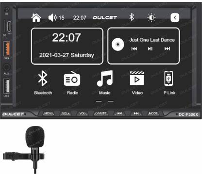 DULCET 7 inch HD Car Stereo with wired Apple CarPlay, Android Auto & Screen Mirroring DC-F500X Car Stereo