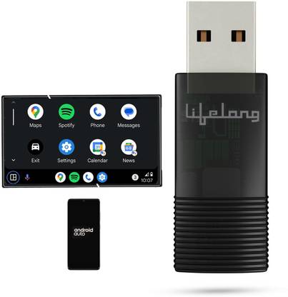 Lifelong Wireless Android Auto Adapter | Compatible with Android | Dongle Connector Car Stereo