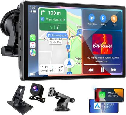CASON 7-Inch Carplay Touch Screen Car Android System with LED Display, Rear Camera Car Stereo