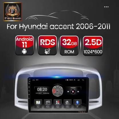 Fire sound Old verna 2007-12 9inch full HD android player, ips display capacitive tuch Car Stereo