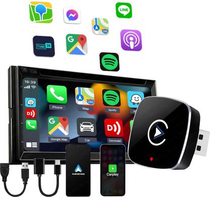Sound Boss Cubic Wired To Wireless Carplay & Android Auto Usb Adaptor Plug N Play For OEM Car Stereo