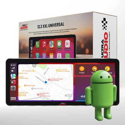 Ultra Audio 12.33 XXL Quad Core Car Android Stereo, Universal (4GB/64GB) 360° Support Car Stereo