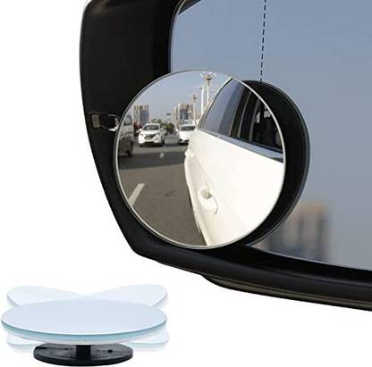 Hoodinter Plastic Glass Blind Spot Mirror Round Convex Mirror Suitable For All Cars Plastic Car Mirror Cover